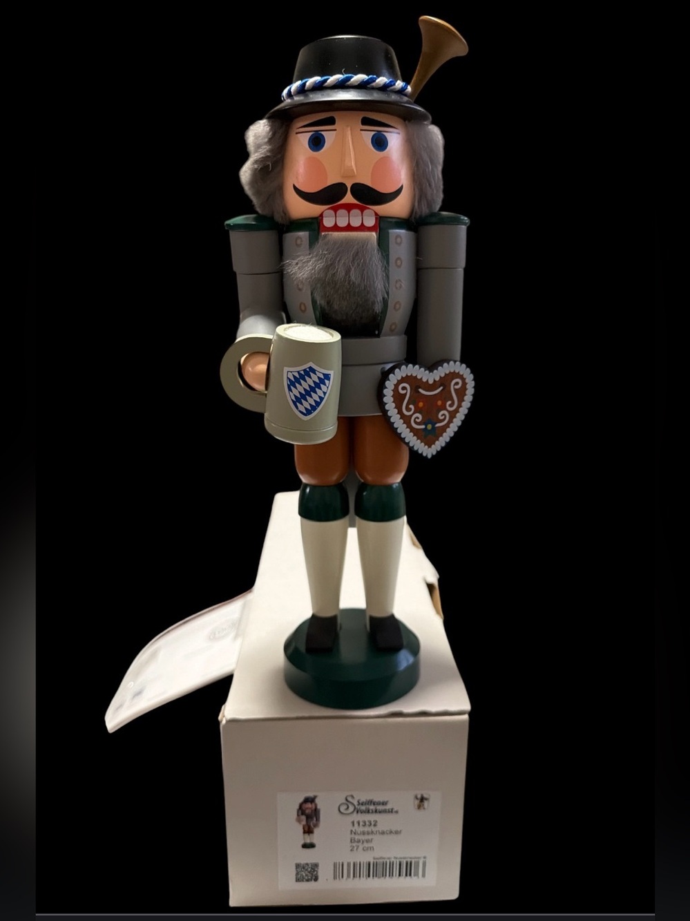 Hand-Painted Green and Tan Nutcracker Soldier Figurine - Home Accent